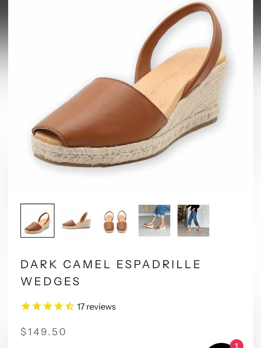 Spanish Sandal Co Dark Camel Espadrille Wedge Sandals Size 40 US 8–8.5
